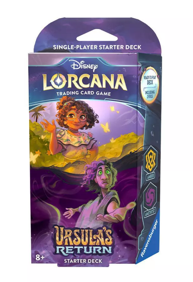 Lorcana : Starter Deck : [Set 4] Ursula's Return : Amber & Amethyst [M  El  Cardboard, Trading Card Lounge