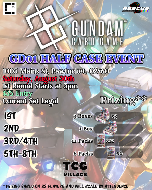TCGv5 - Gundam : GD01 : Half Case Tournament [32 Player Cap]